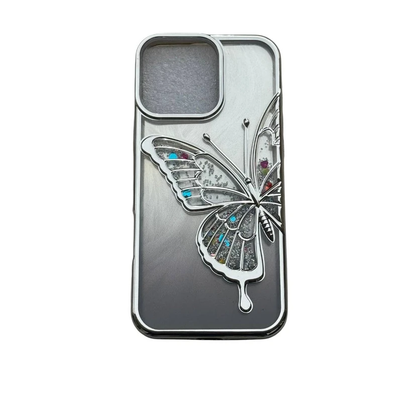 کاور مدل آکواریومی طرح‌ پروانه کد 901 مناسب برای گوشی موبایل اپل Iphone 16 pro