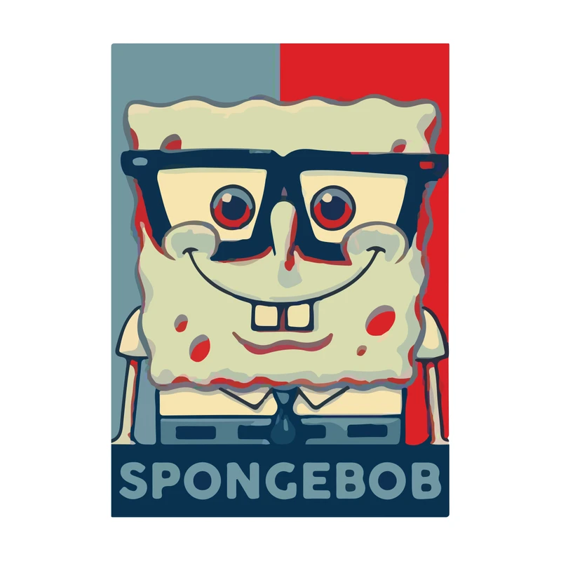 برچسب لپ تاپ پویا مارکت طرح باب اسفنجی کد 1497