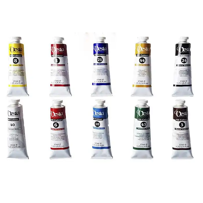 رنگ روغن وستا کد 50 حجم 37 میلی لیتر بسته 10 عددی