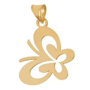 آویز گردنبند طلا 18 عیار زنانه قیراط طرح پروانه کد GH3841