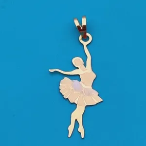 آویز گردنبند طلا 18 عیار زنانه گالری یارطلا مدل بالرین کد PLBAL02