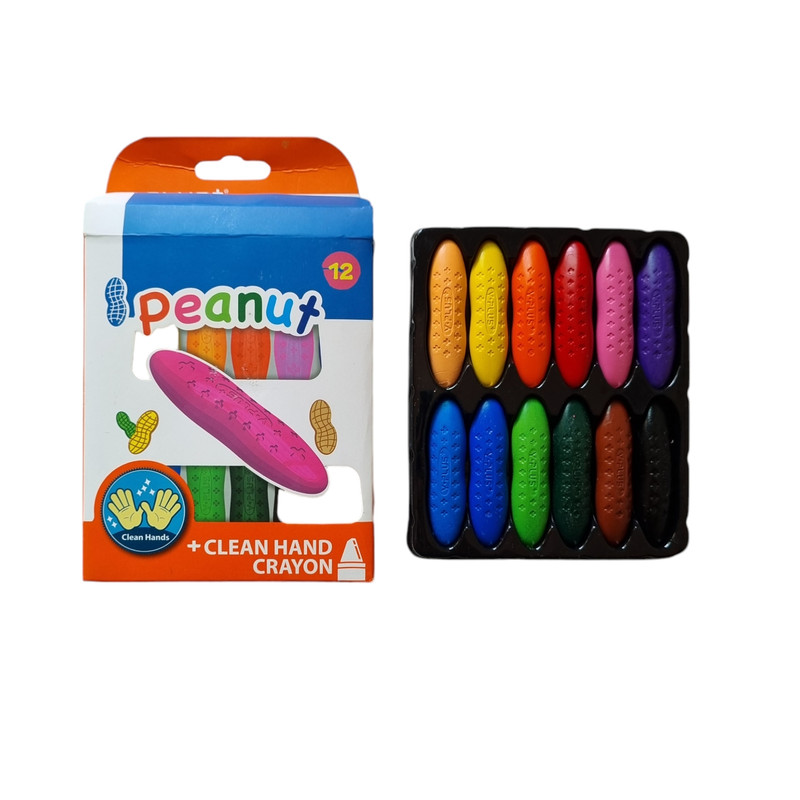 مداد شمعی 12 رنگ مدل جادویی بی نهایت و ضد آب طرح بادومی