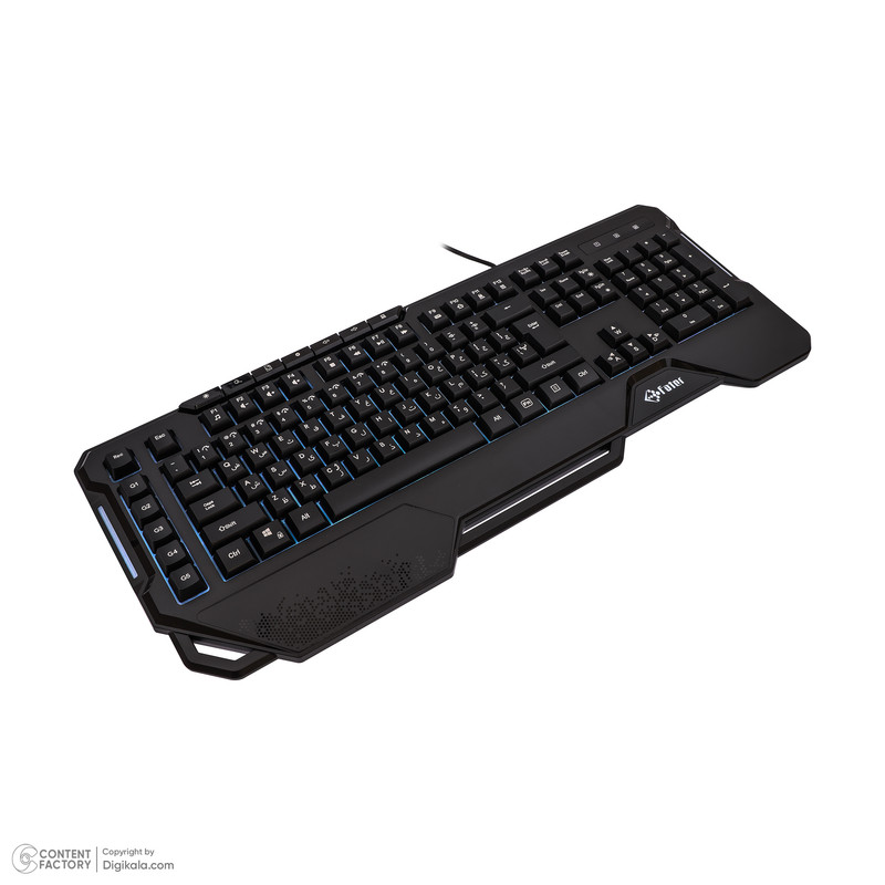 کیبورد گیمینگ فاطر مدل KCR-7000B، سوییچ هیبریدی، Full-size، نورپردازی RGB