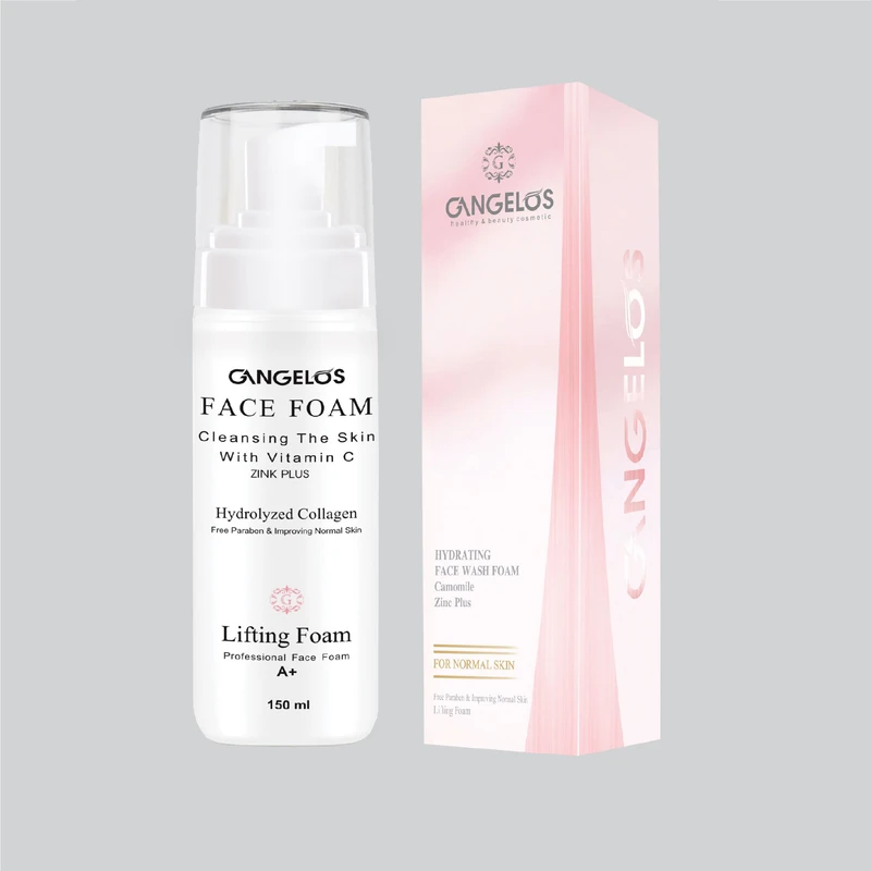 فوم شستشو صورت گانگلوس مدل ویتامین C مناسب برای پوست معمولی حجم 150 میلی لیتر
