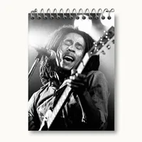 دفتر یادداشت 50 برگ خندالو مدل باب مارلی Bob Marley کد 3276
