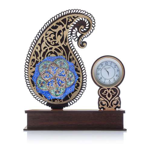 تندیس ساعت میناکاری هنرلوکس مدل غزال