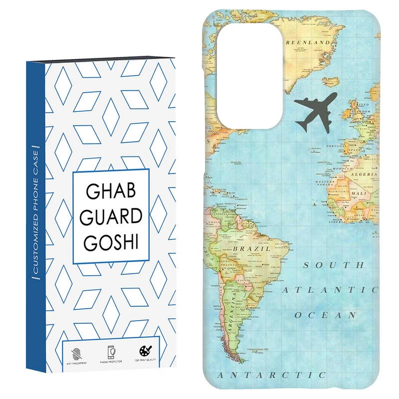 کاور قاب گارد گوشی طرح نقشه جهان کد Dimo-057 مناسب برای گوشی موبایل سامسونگ Galaxy A52 / a52s