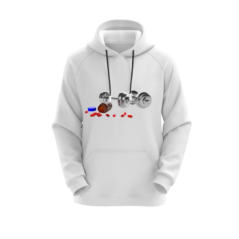 هودی زنانه مدل GYM کد J123 رنگ سفید