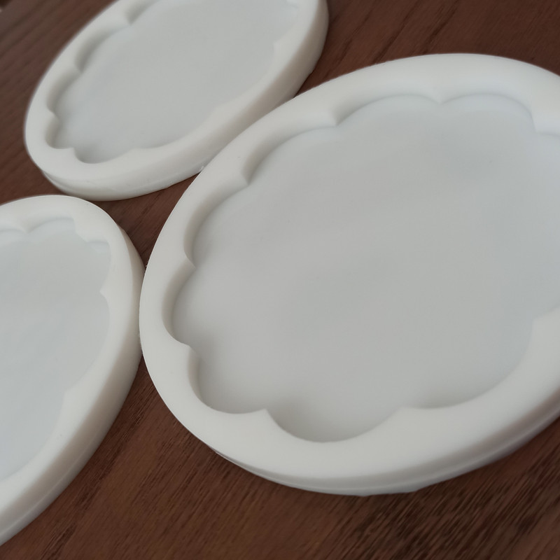 قالب رزین مدل زیرلیوانی طرح گل کد 01