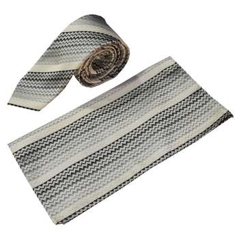 ست کراوات و دستمال جیب مردانه سزار مدل SJ68177TP
