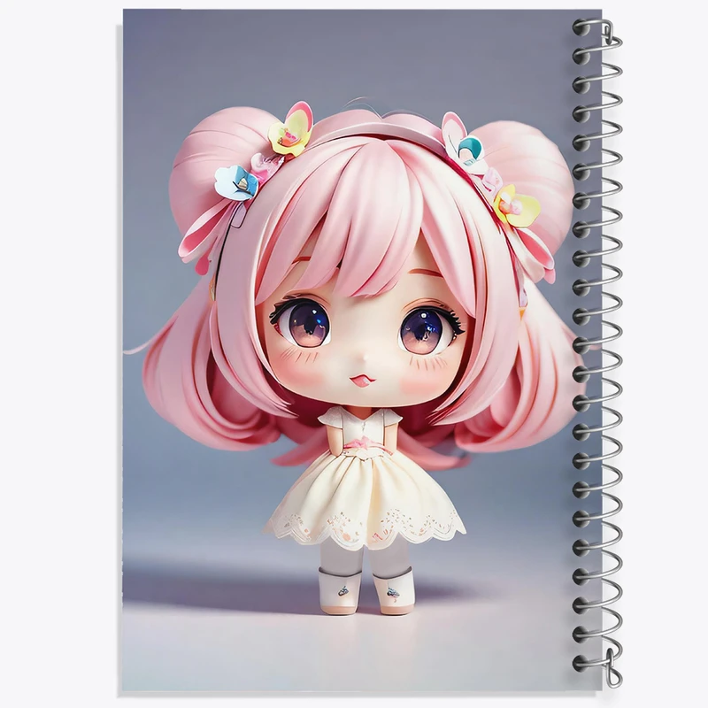 دفتر شطرنجی 50 برگ خندالو مدل دخترانه (Girlish) کد 36880