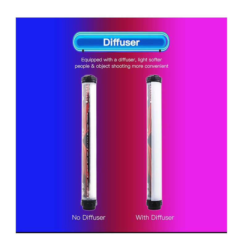 باتوم لایت لاکسیو مدل Luxceo P8 RGB Led Light 3