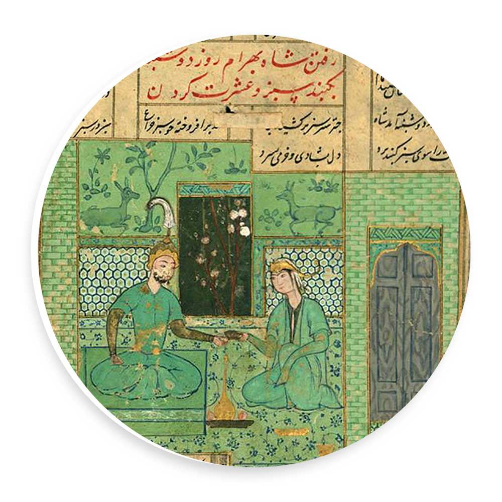 دیوارکوب طرح مینیاتور ایرانی مدل wtb158