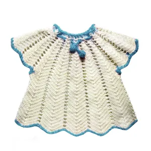 پیراهن بافتنی دخترانه مدل پرنسس رنگ آبی