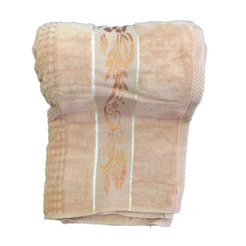 حوله حمام  طرح گل ریسه سایز 165×95 سانتی متر