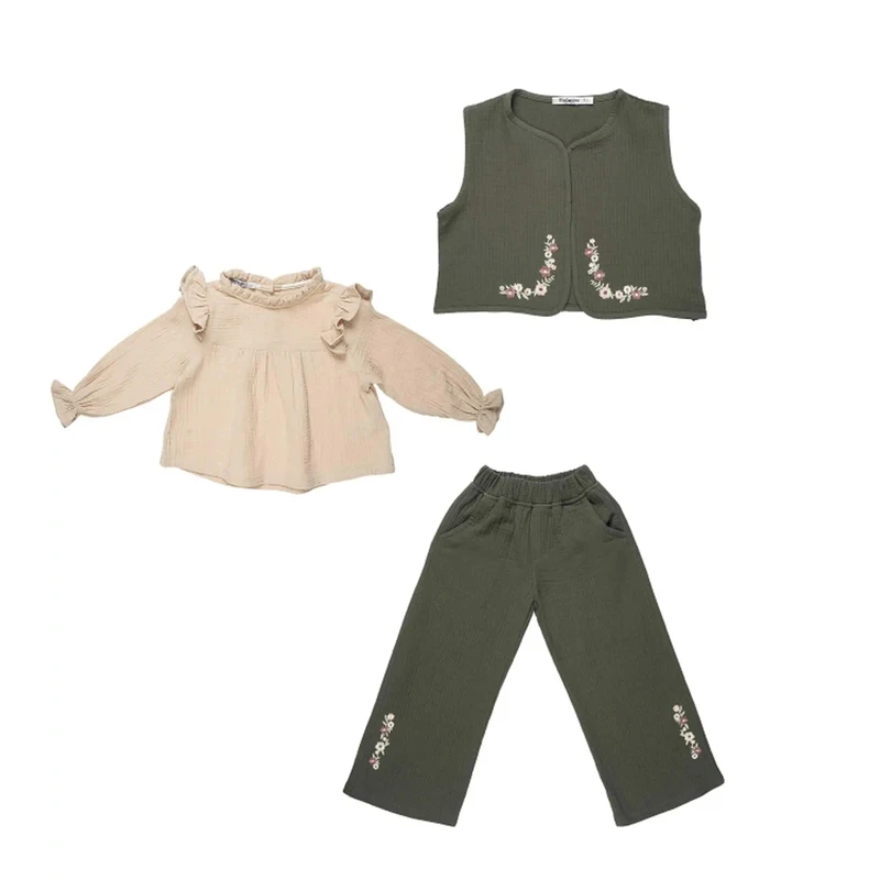 ست 3 تکه لباس دخترانه مدل MDSS-CG8834