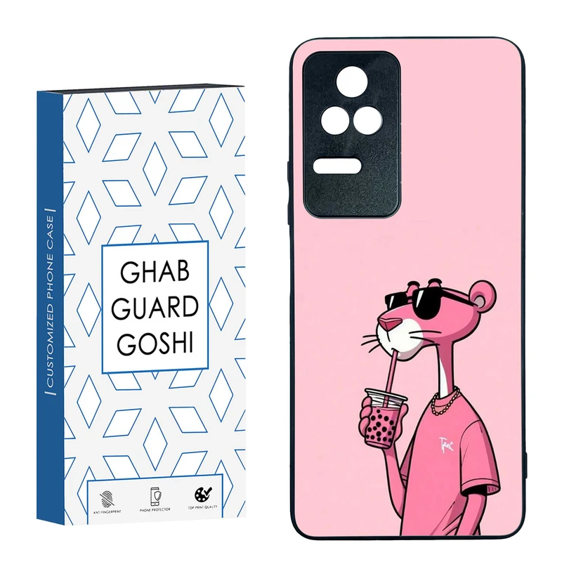 کاور قاب گارد گوشی طرح پلنگ صورتی کد TPU-213 مناسب برای گوشی موبایل شیائومی  Redmi K40S / Poco F4 5G