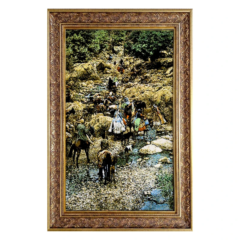 تابلو فرش دستباف طرح کوچ عشایر برجسته کد ۳۰۰۱