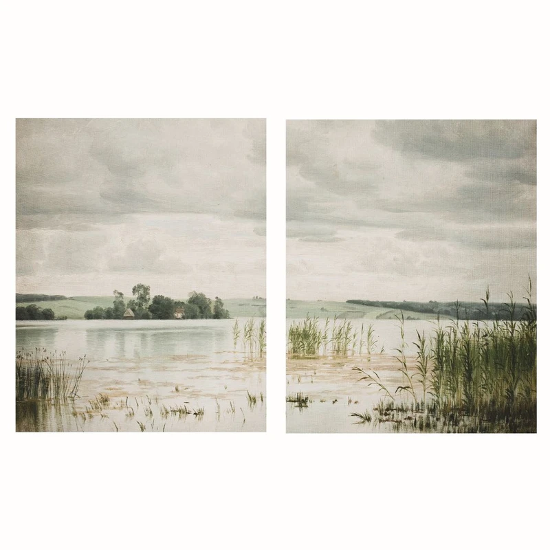 پوستر مدل پوستر مستر وینتیج دریاچه اسروم  مجموعه 2 عددی