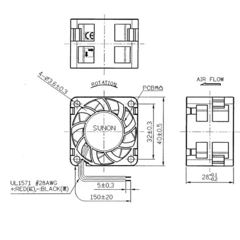 فن کیس سانون مدل PSD1204PQB1-A