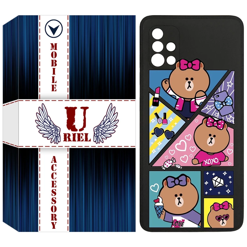 کاور یوریل مدل KSH کد 13 طرح Brown مناسب برای گوشی موبایل سامسونگ Galaxy A51