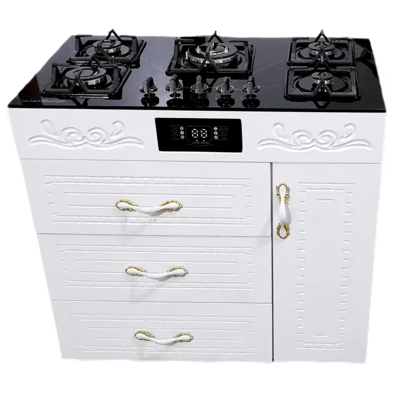 اجاق گاز 5 شعله مدل سه کشو یک درب//CHM_TRY_M5//