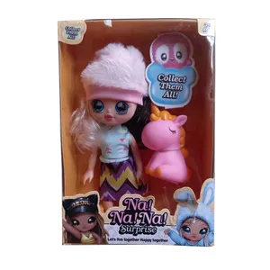 ست هدیه عروسک مدل نانا کد 03 ارتفاع 19 سانتی متر مجموعه 2 عددی