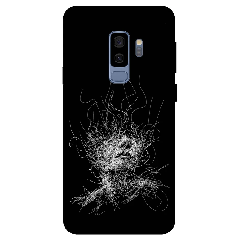 کاور مگافون طرح اسکچ صورت مدل 7423 مناسب برای گوشی موبایل سامسونگ Galaxy S9 Plus