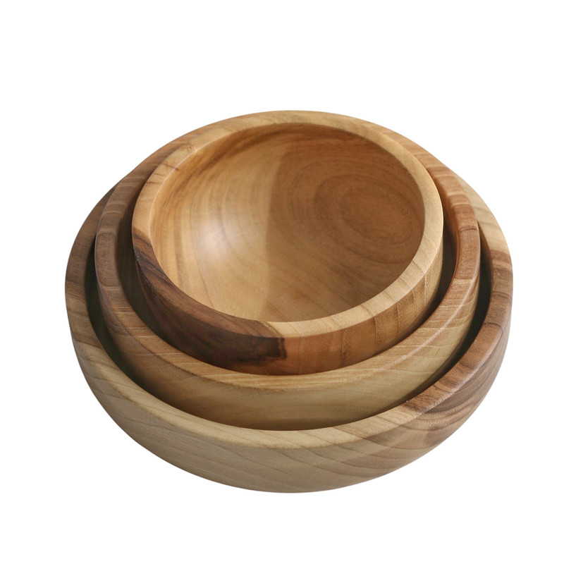 کاسه مدل چوبی کد B-01 بسته سه عددی