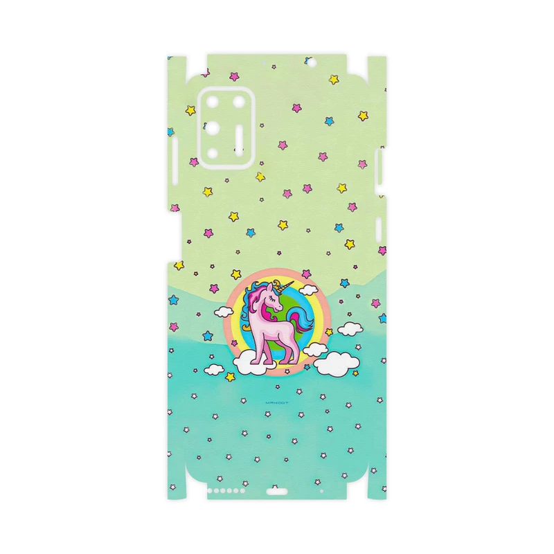 برچسب پوششی ماهوت مدل Rainbow unicorn adventure-FullSkin مناسب برای گوشی موبایل موتورولا Moto G9 Plus