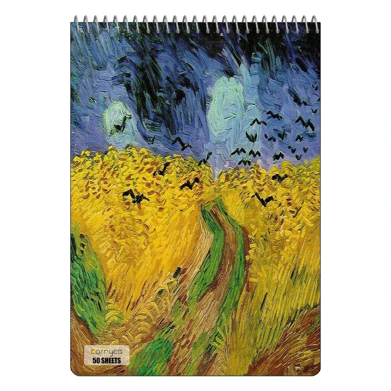 دفتر نقاشی 50 برگ سیمی کارنیکا طرح نقاشی های ون گوگ Van Gogh Paintings کد 31788