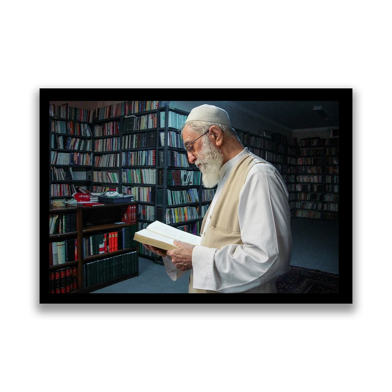 تابلو بکلیت طرح رهبر شهید آیت الله سید علی خامنه ای مدل s10538 فریم مشکی