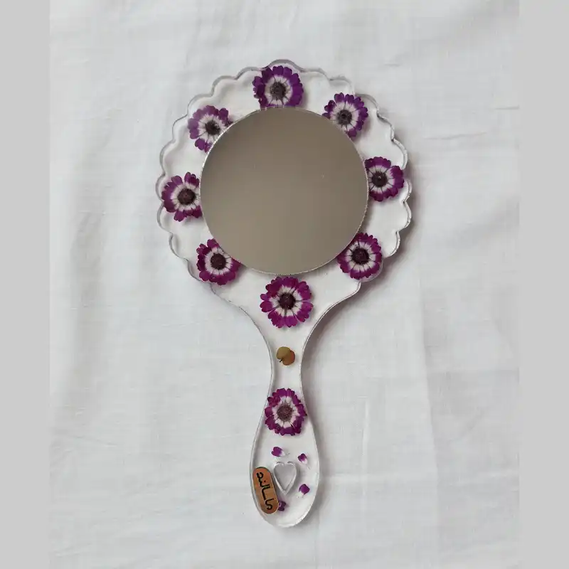 آینه آرایشی ماسالند مدل گل های طبیعی کد 2