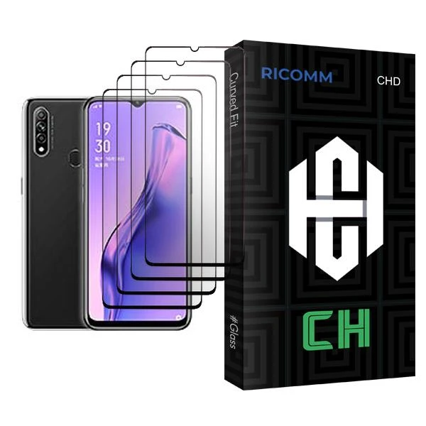 محافظ صفحه نمایش ریکام مدل CH Glass MIX004 مناسب برای گوشی موبایل اوپو A8 بسته چهار عددی