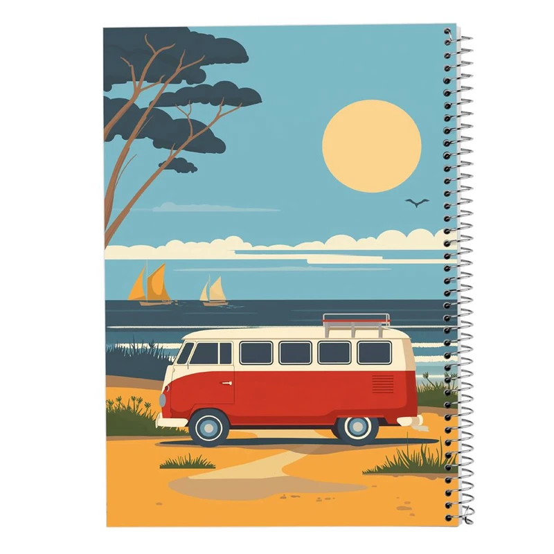 دفتر شطرنجی 50 برگ مدوپد طرح درخت نخل کد DF15206