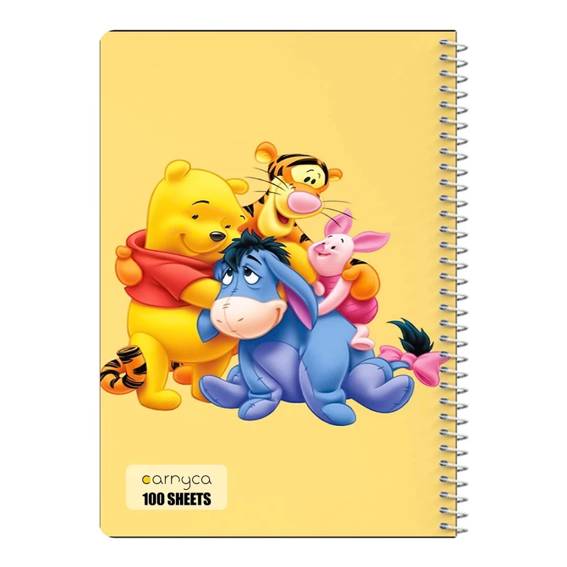 دفتر مشق 100 برگ سیمی کارنیکا طرح وینی خرسه Winnie the Pooh کد 28194