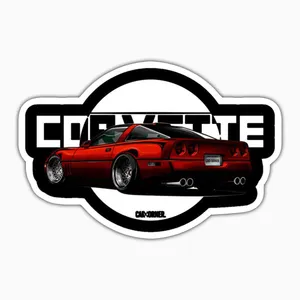 استیکر لپ تاپ و موبایل بووم طرح ماشین مدل Chevrolet C4 کد ZX039