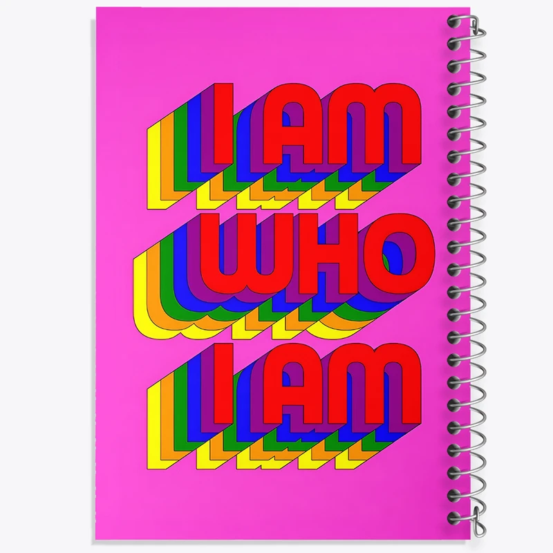 دفتر ژورنال نویسی 50 برگ خندالو مدل نقطه ای طرح I Am Who I Am کد F6386