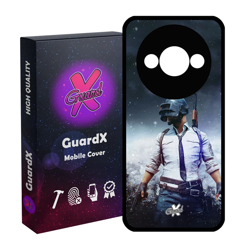 کاور گارد ایکس طرح Pubg مدل قاب Glass10039 مناسب برای گوشی موبایل شیائومی Redmi A3 4G/ A3X 4G/ Poco C61