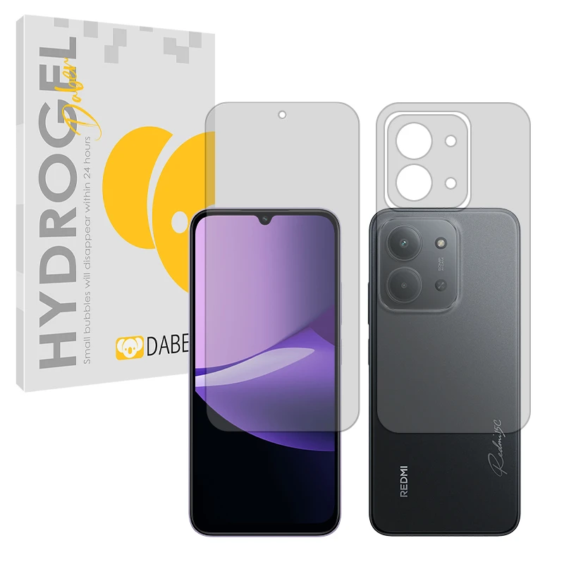 محافظ صفحه نمایش شفاف دبن مدل Tough مناسب برای گوشی موبایل شیائومی Redmi 15C 5G به همراه محافظ پشت گوشی