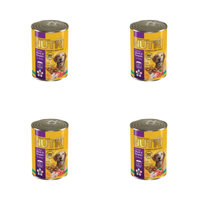 کنسرو غذای سگ نوتری پت مدل مرغ و کدو حلوایی وزن 425 گرم بسته 4 عددی