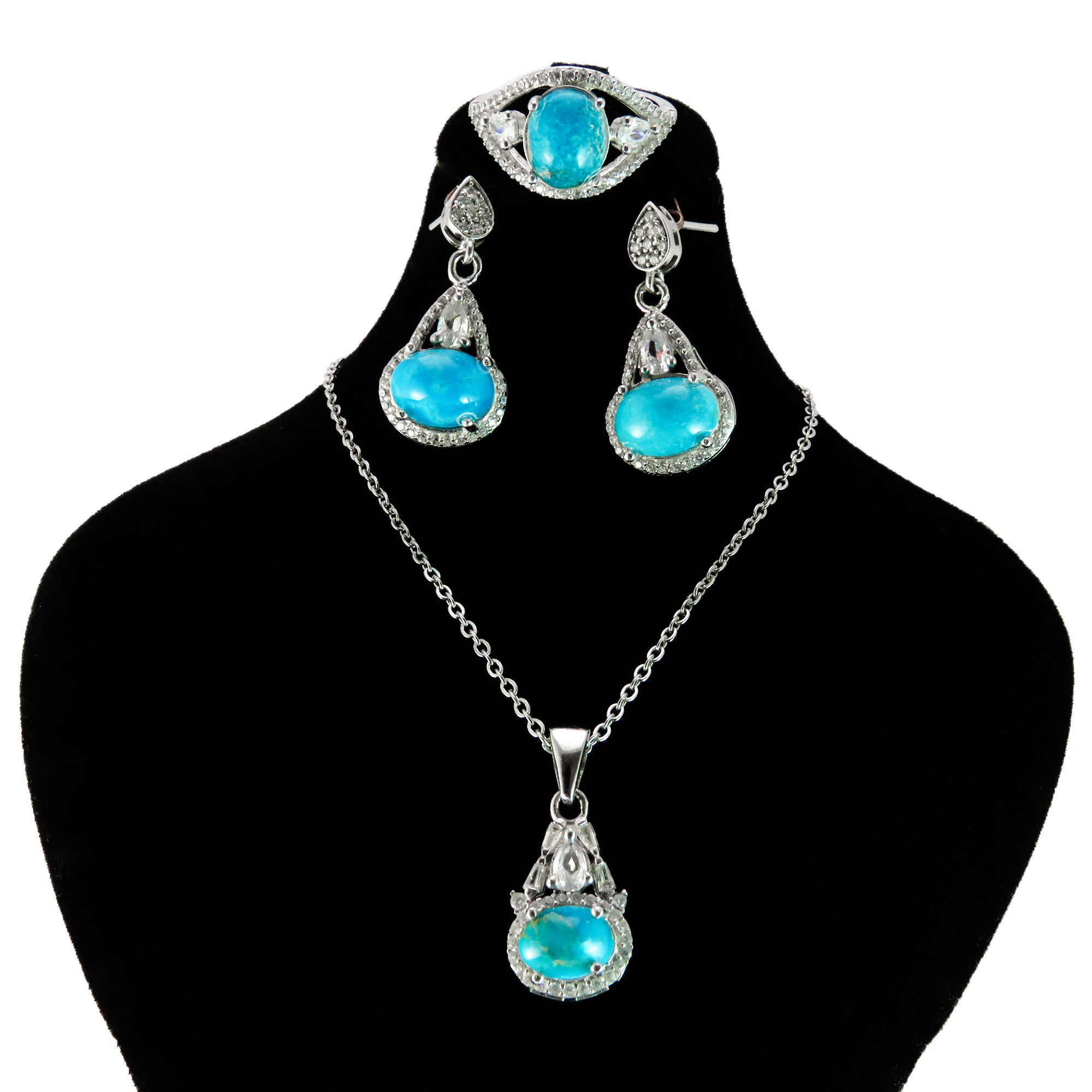 نیم ست نقره زنانه کد AV026-3