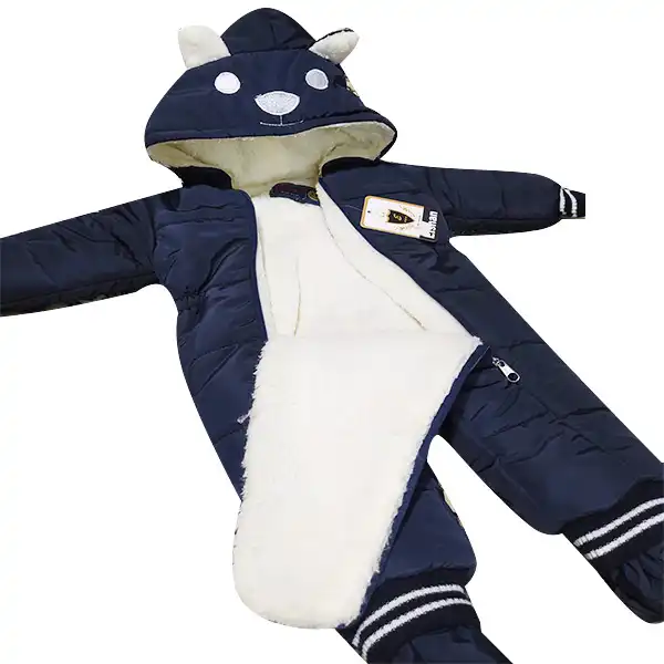 سرهمی نوزادی الشن مدل خرس مهربون رنگ سرمه ای