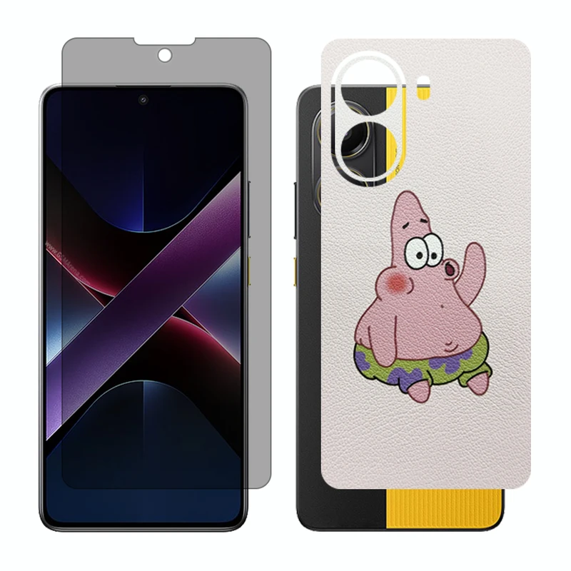 محافظ صفحه نمایش حریم شخصی گلس مدل Together مناسب برای گوشی موبایل شیائومی Poco X7 Pro به همراه برچسب پوششی پشت گوشی