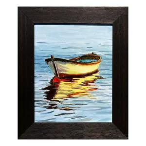تابلو نقاشی رنگ روغن طرح قایق کد VLZ057