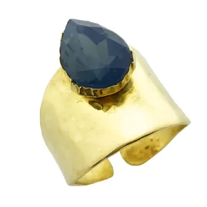 انگشتر زنانه گالری عزیزی طرح اشک مدل 15710