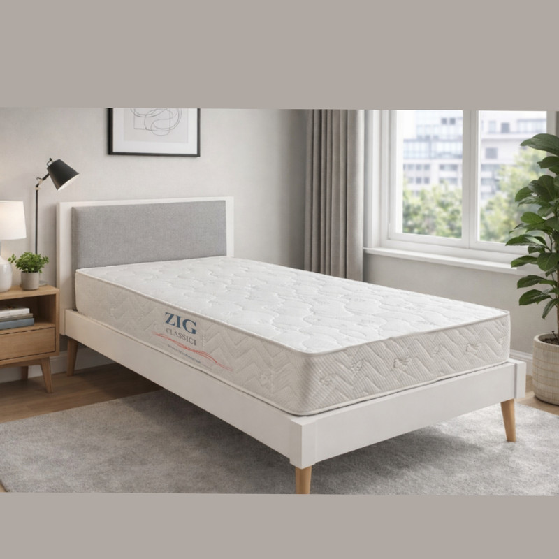 تشک طبی فنری زیگ مدل classic1یک نفره سایز 200×90 سانتی متر