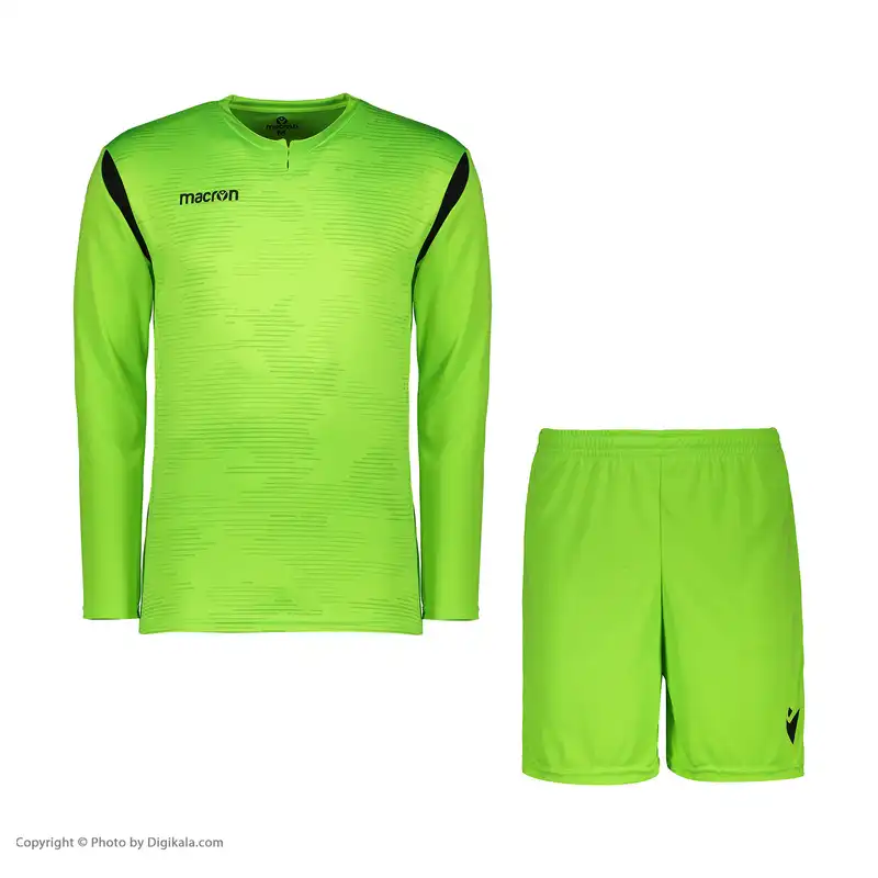 ست پیراهن و شورت ورزشی مردانه مکرون مدل آرس رنگ فسفری