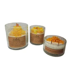 شمع مدل شیشه ترک مجموعه سه عددی