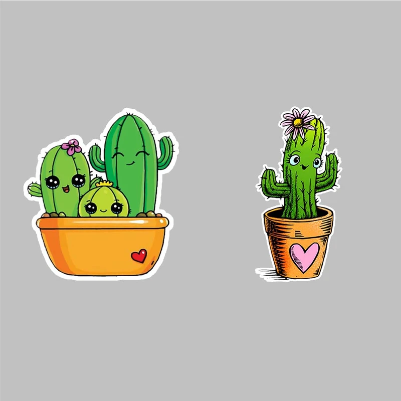 استیکر لپ تاپ کارنیکا طرح کاکتوس مدل Cactus-2222039  مجموعه 2 عددی